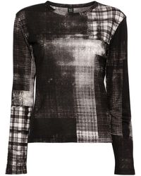 Y's Yohji Yamamoto - Abstract-print Fine-knit Jumper - Lyst