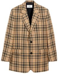 Ami Paris - Checked Wool Jacket - Lyst