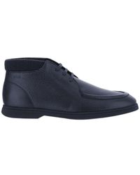 BOSS - Grained-Leather Ankle Boots - Lyst