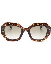Isabel Marant - Tortoiseshell Geometric-frame Sunglasses - Lyst