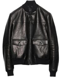 Prada - Blouson Bomber En Cuir, Homme, Taille - Lyst