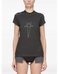 Rick Owens - Pentagram-Print T-Shirt - Lyst