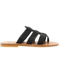 K. Jacques - Dolon Leather Three-Strap Sandals - Lyst