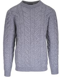 Kinross Cashmere - Cable-Knit Crewneck Sweater - Lyst