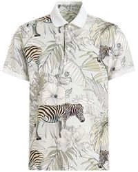 Etro - All-over Animal-print Polo Shirt - Lyst
