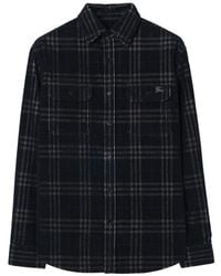 Burberry - Check Corduroy Overshirt - Lyst