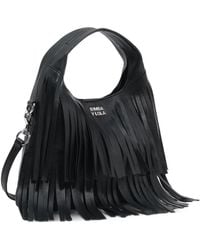 Bimba Y Lola - Small Leather Fringed Paper Bag - Lyst