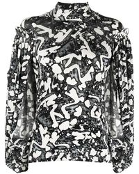 Stella McCartney - S By S Swan-Print Slit-Sleeve Blouse - Lyst