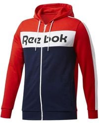 Reebok - Training Essentials Zip-Up Hoodie - Lyst