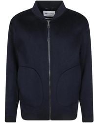 Amaranto - Bomberjacke Mit Gerippten Details - Lyst