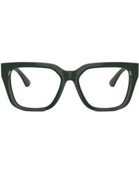 Burberry - Logo-Plaque Square-Frame Glasses - Lyst