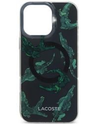 Lacoste - Funda Para Iphone 16 Con Estampado De Piel De Cocodrilo - Lyst