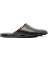 Santoni - Smooth Leather Slippers - Lyst