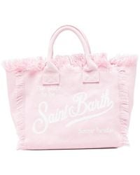 MC2 Saint Barth - Colette Fringed Logo-Print Tote Bag - Lyst