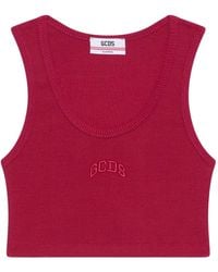 Gcds - Top sin mangas con logo bordado - Lyst