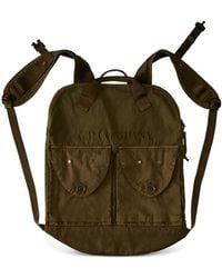 C.P. Company - Panama-R Mixed Zip Backpack - Lyst