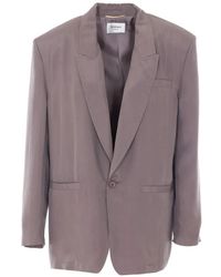 Saint Laurent - Button-Fastening Silk Jacket - Lyst