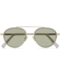 Zegna - Orizzonte Ii Round-frame Sunglasses - Lyst