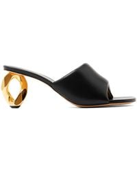 JW Anderson - 80Mm Chain-Heel Leather Mules - Lyst