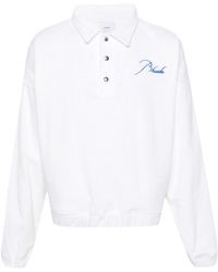 Rhude - Logo Embroidered Terry Cloth Polo Shirt - Men's - Cotton - Lyst