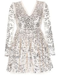Needle & Thread - Verfraaide Mini-Jurk - Lyst