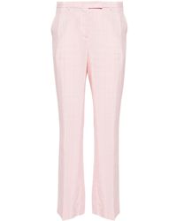 Semicouture - Fine-check-pattern Trousers - Lyst