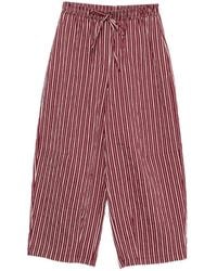 ViCOLO - Vertical-Stripe Drawstring Trousers - Lyst