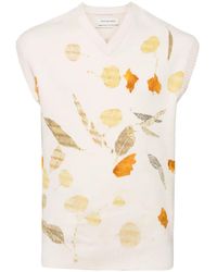 Feng Chen Wang - Graphic-Print Knitted Vest - Lyst