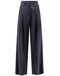 Alysi - Pleated Wide-Leg Trousers - Lyst