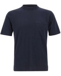 FILIPPO DE LAURENTIIS - Chest-Pocket Ribbed-Neck T-Shirt - Lyst