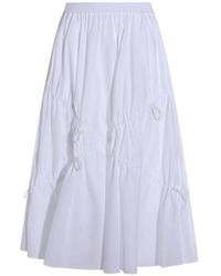 Moschino - Popeline Midi-Wikkelrok - Lyst