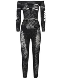 Poster Girl - Off-Shoulder Lace Jumpsuit - Lyst