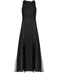 Loulou de Saison - Iraka Lace-Stitching Midi Dress - Lyst