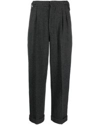 Nanushka - Houndstooth-pattern Cropped Trousers - Lyst