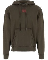 44 Label Group - Logo-Print Frayed-Edge Hoodie - Lyst