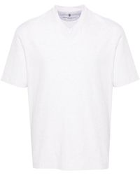 Brunello Cucinelli - T-shirt en coton à col v - Lyst