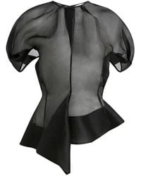 KHAITE - Rumi Draped Silk Organza Top - Lyst