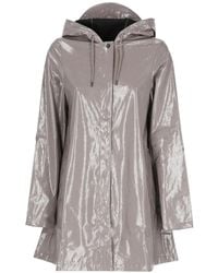 Rains - Abrigo Con Capucha Y Acabado Brillante - Lyst