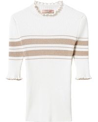 Twinset - Rib-Knit Striped Top - Lyst