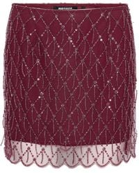 ROTATE BIRGER CHRISTENSEN - Sequins Mini Skirt Dark - Lyst