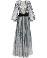 Saiid Kobeisy - Abstract-Print Belted Gown - Lyst