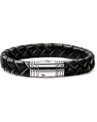 John Hardy - Sterling Leather Braided Bracelet - Lyst
