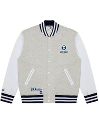 Aape By A Bathing Ape - Moonface Patch Logo Baseball Jacket - Lyst