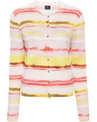 PS by Paul Smith - Abstract-print Cotton Cardigan - Lyst