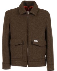 Fay - Virgin wool zip-up jacket - Lyst