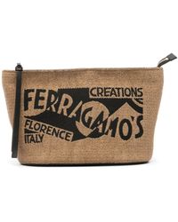 Ferragamo - Venna-Logo Clutch Bag - Lyst