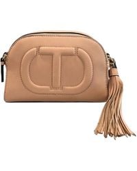 Twinset - Tassel-Detail Logo-Embossed Shoulder Bag - Lyst