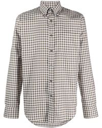 Canali - Micro Plaid-Check Pattern Shirt - Lyst