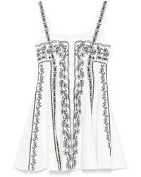 Maje - Embroidered-Strap Mini Dress - Lyst