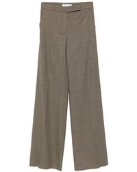 Max Mara - Netto Check-Pattern Wide-Leg Trousers - Lyst